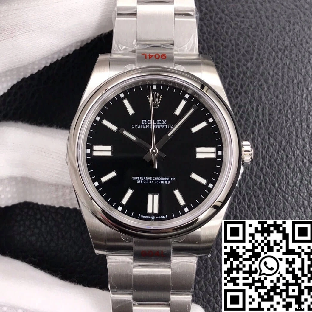 Dial M124300-0002 Rolex Black Perpetual 41MM EW Oyster Factory 0801